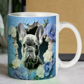 French Bulldog Ceramic Coffee Mug - 11oz Dog-Themed Drinkware, Ideal Gift for Pet Lovers, Durable Cup for Hot and